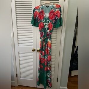 Lulus Floral Faux Wrap Dress